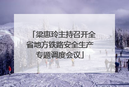 梁惠玲主持召开全省地方铁路安全生产专题调度会议