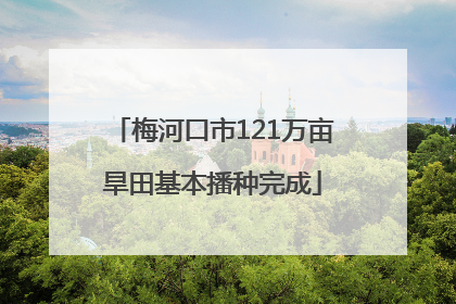 梅河口市121万亩旱田基本播种完成