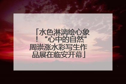 水色淋漓绘心象！“心中的自然”周崇涨水彩写生作品展在临安开幕