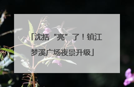 沈括“亮”了！镇江梦溪广场夜景升级