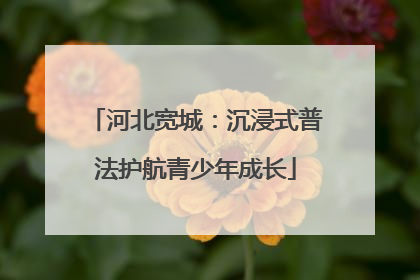 河北宽城：沉浸式普法护航青少年成长