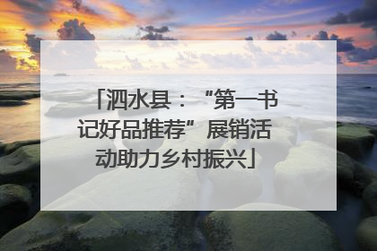 泗水县：“第一书记好品推荐”展销活动助力乡村振兴