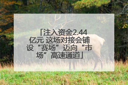 注入资金2.44亿元 这场对接会铺设“赛场”迈向“市场”高速通道