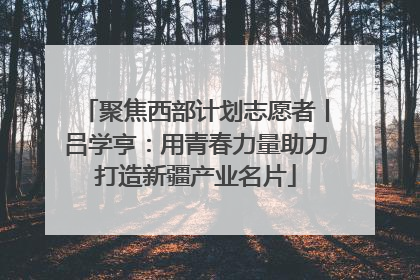 聚焦西部计划志愿者丨吕学亨：用青春力量助力打造新疆产业名片