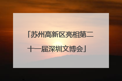 苏州高新区亮相第二十一届深圳文博会