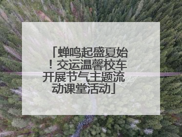 蝉鸣起盛夏始！交运温馨校车开展节气主题流动课堂活动