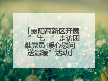 襄阳高新区开展“‘七一’走访困难党员 暖心慰问送温暖”活动
