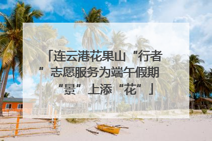 连云港花果山“行者”志愿服务为端午假期“景”上添“花”