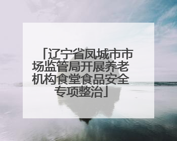 辽宁省凤城市市场监管局开展养老机构食堂食品安全专项整治