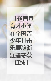 遂昌县育才小学在全国青少年打击乐展演浙江省赛获佳绩
