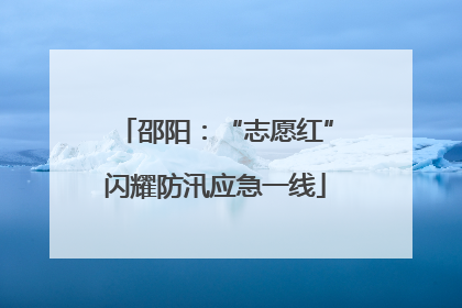 邵阳：“志愿红”闪耀防汛应急一线