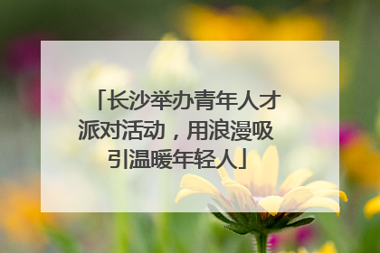 长沙举办青年人才派对活动，用浪漫吸引温暖年轻人