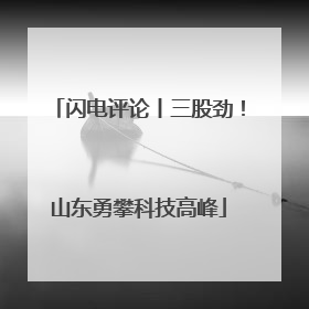 闪电评论丨三股劲！山东勇攀科技高峰