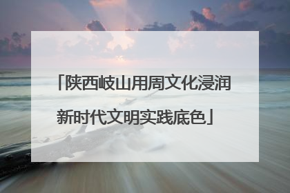陕西岐山用周文化浸润新时代文明实践底色