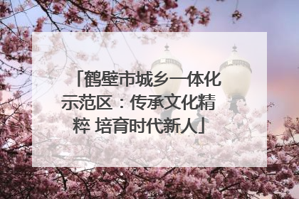 鹤壁市城乡一体化示范区：传承文化精粹 培育时代新人