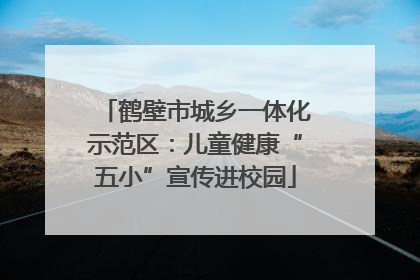 鹤壁市城乡一体化示范区：儿童健康“五小”宣传进校园