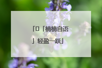 ﻿「楠楠自语」轻盈一跃
