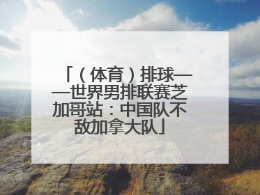（体育）排球——世界男排联赛芝加哥站：中国队不敌加拿大队