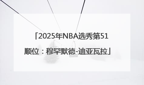 2025年NBA选秀第51顺位：穆罕默德-迪亚瓦拉