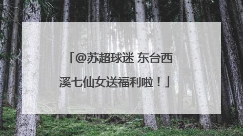 @苏超球迷 东台西溪七仙女送福利啦！